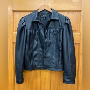 SUPER CUTE faux leather moto jacket